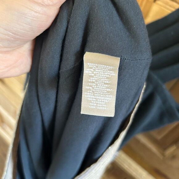 NWT Knitted & Knotted Medium Dress V-Neck V- Back Glitter Striped - Picture 10 of 11